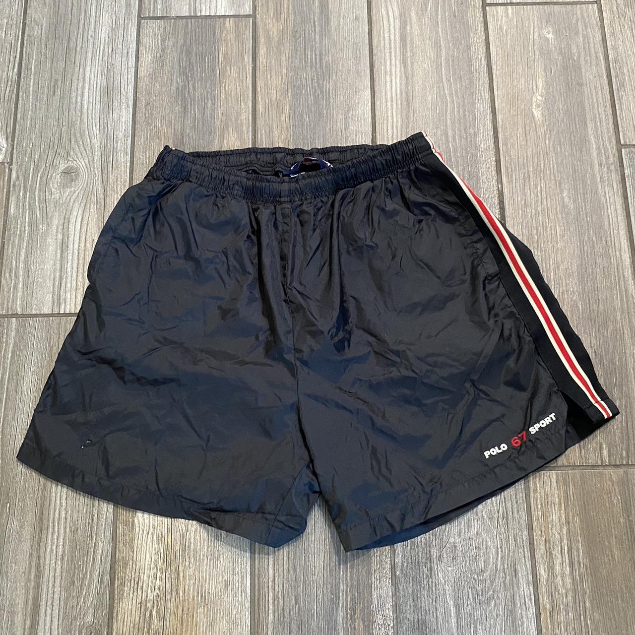 Polo Sport Men's Black and Red Shorts | Depop