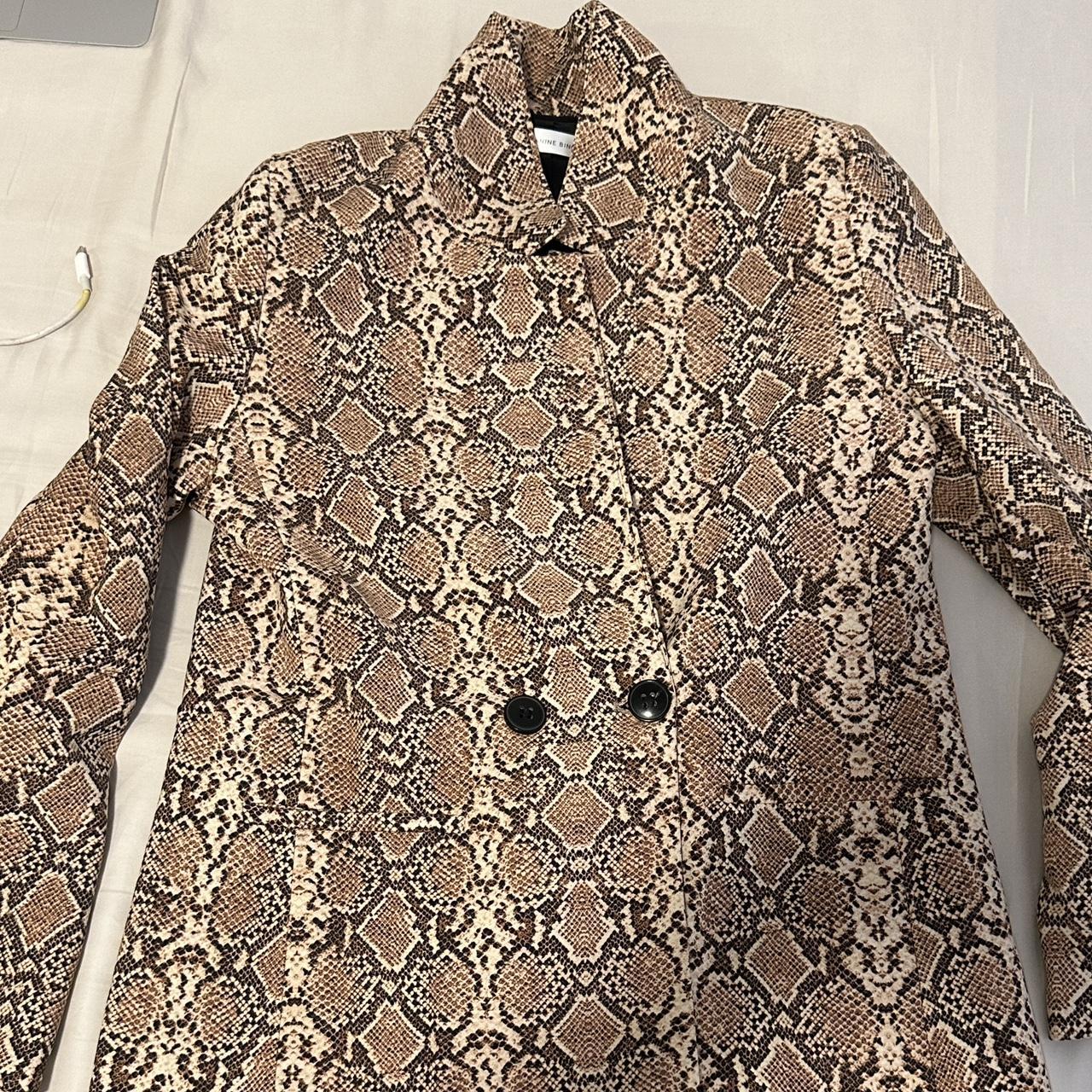 Anine Bing Snake Print Blazer w/ shoulder