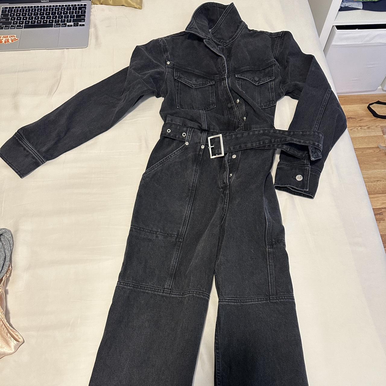 Black denim jumpsuit topshop online