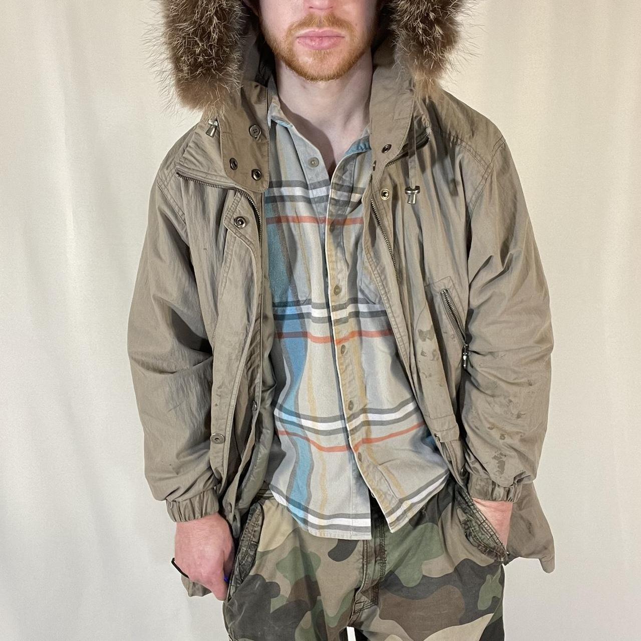 Vintage London Fog parka real fur lined Depop