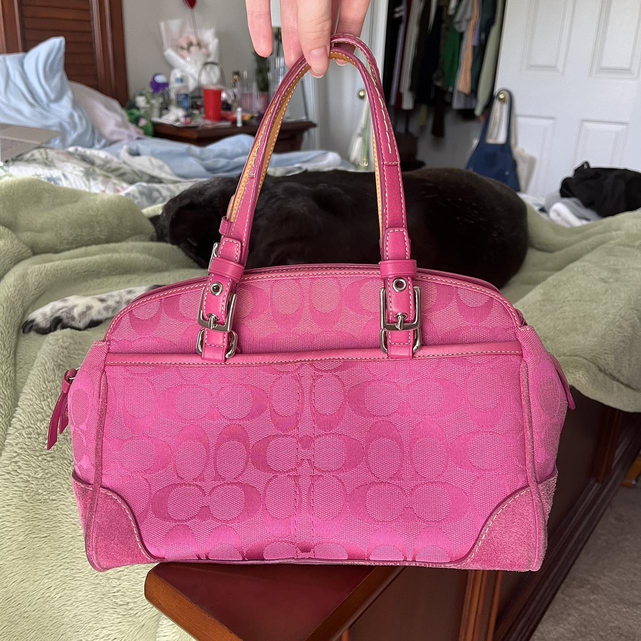 pricing help!!! early 2000s pink monogram coach shoulder bag/purse : r/Depop