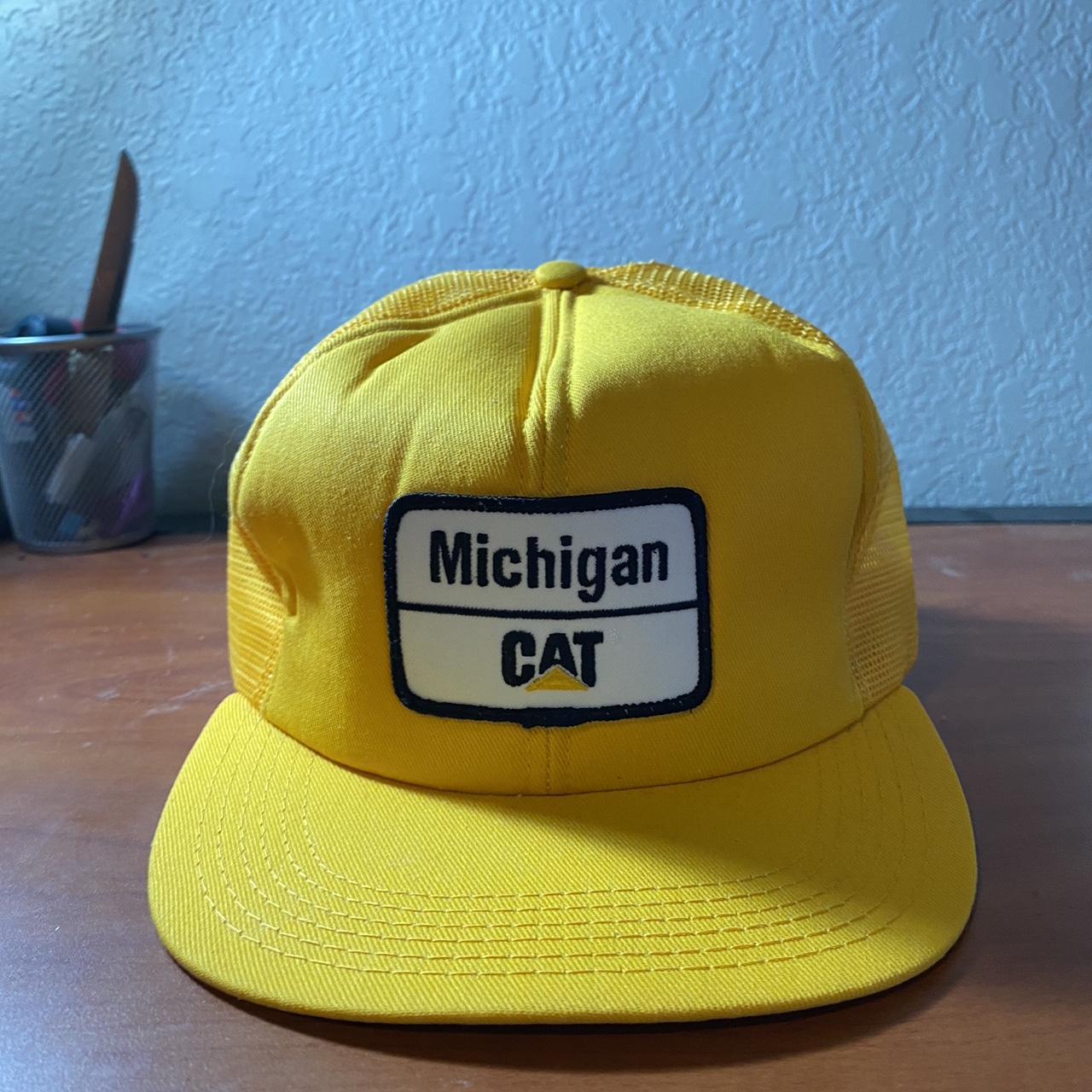 Vintage Trucker Caterpillar hat Michigan... - Depop