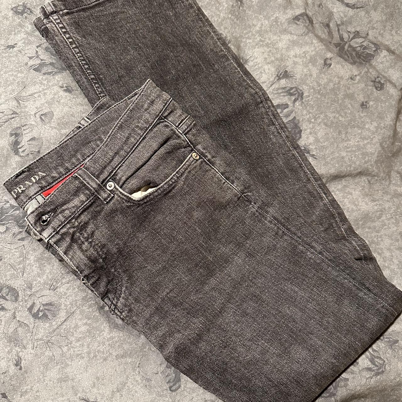 🖤 Prada classic fit jeans 🖤 faded black/dark grey... - Depop