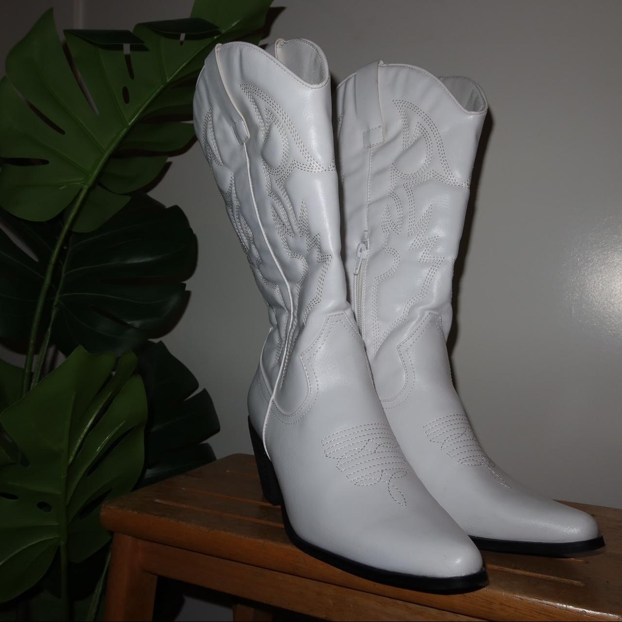 Princess Polly white cowboy boots 🤍 white boots... Depop