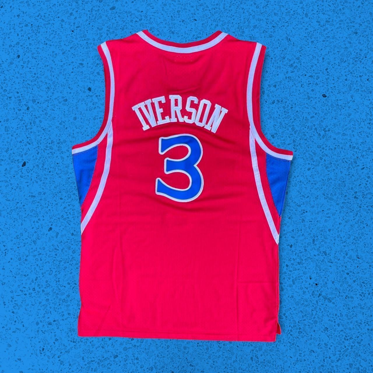 Iverson sixers jersey Allen Iverson NBA basketball... - Depop