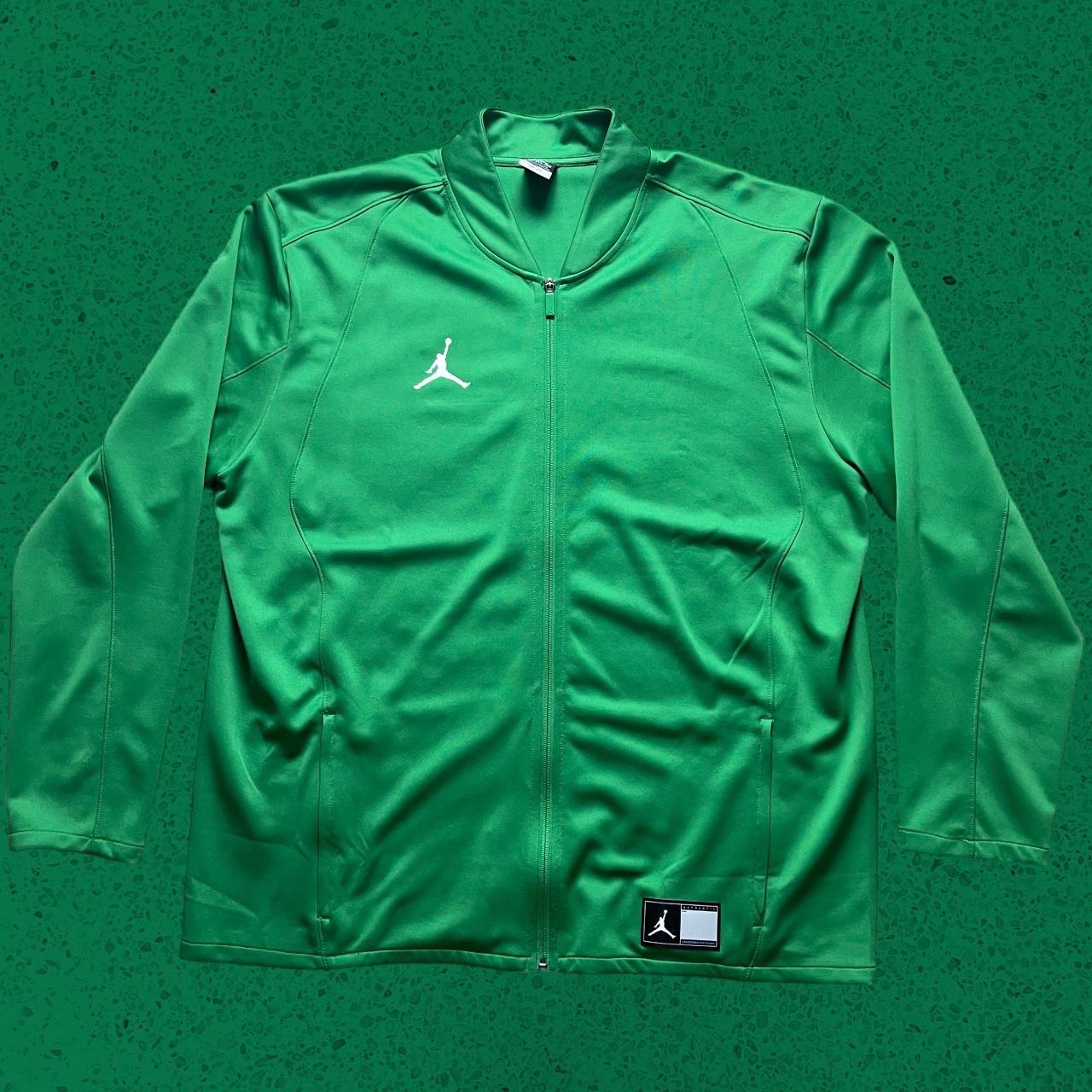 Jordan Men's Green and White Jacket Depop