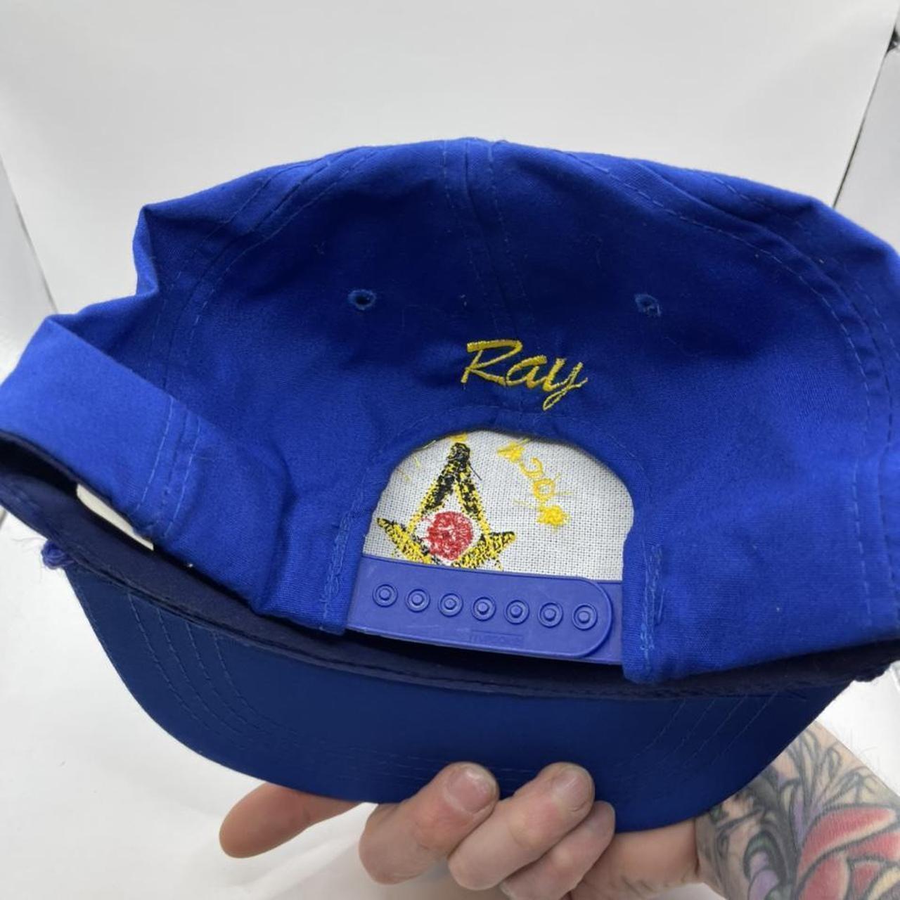 Reclaimed Vintage Men's Blue and Yellow Hat | Depop