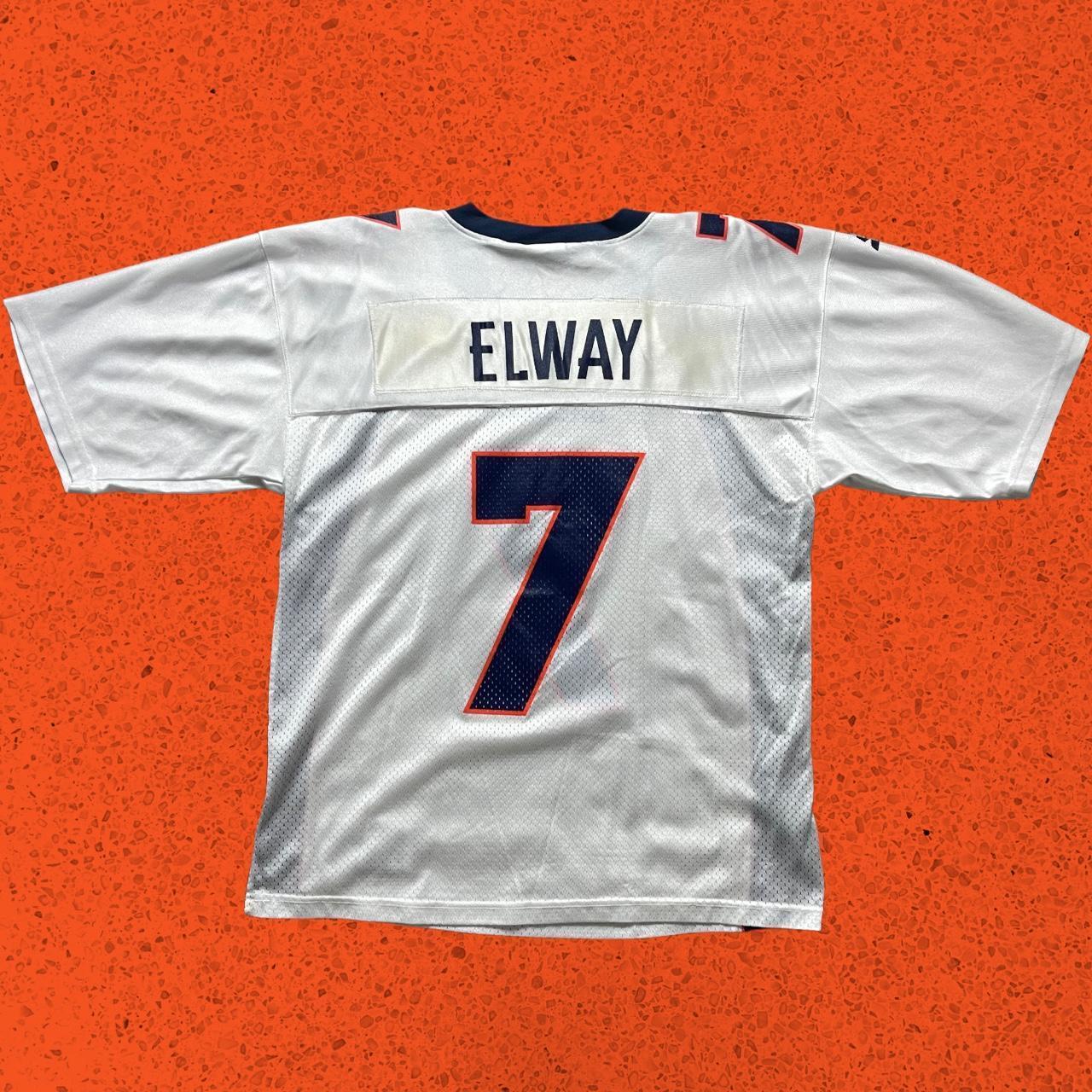 Vintage John Elway Demver Broncos Jersey #7 Blue XL - Depop