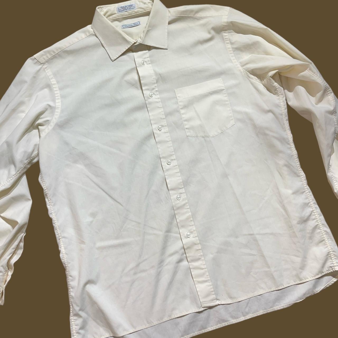 Christian Dior vintage button men’s shirt Off white... - Depop