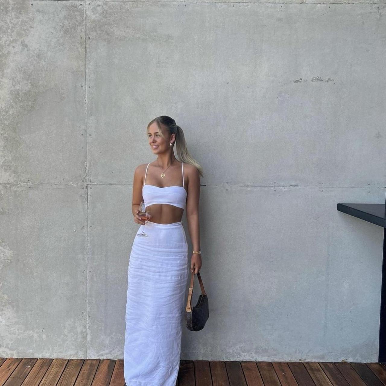 DISSH white linen set Both size XS worn twice... Depop