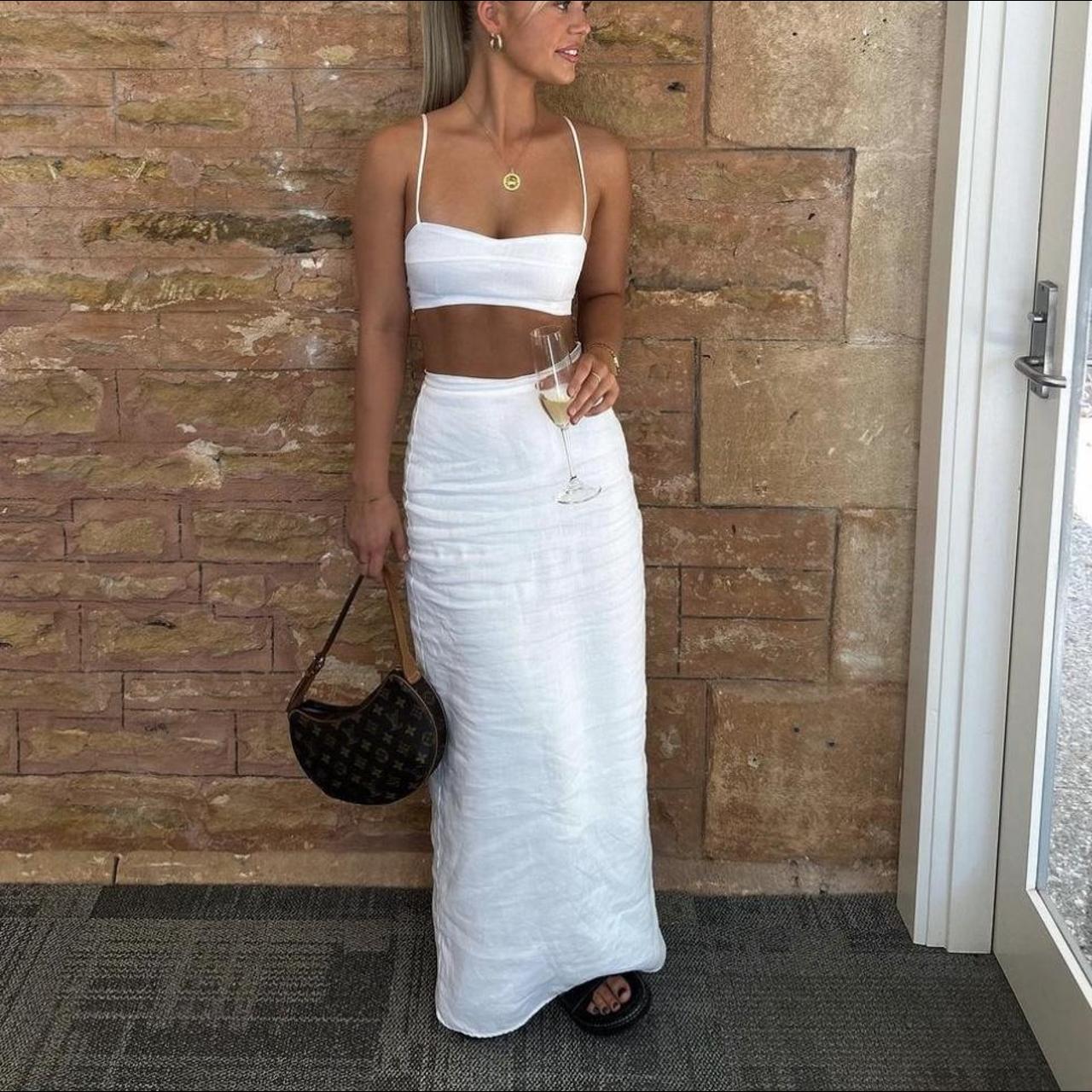 DISSH white linen set Both size XS worn twice... Depop
