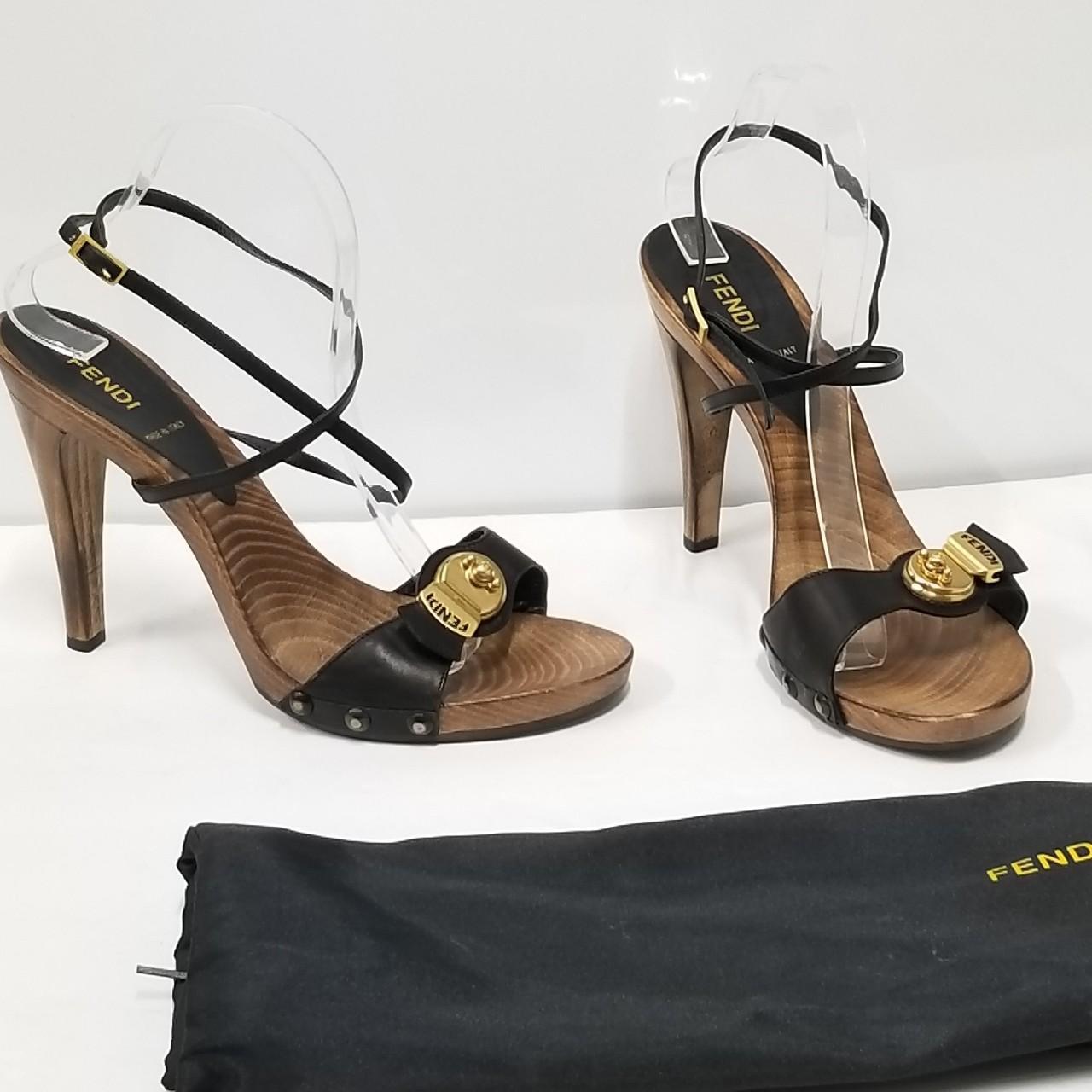 Fendi hotsell gold sandals