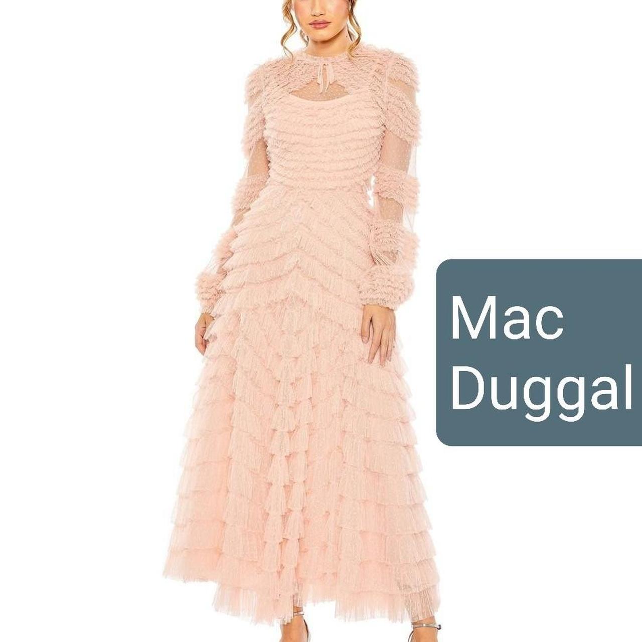 Mac duggal pink dress best sale