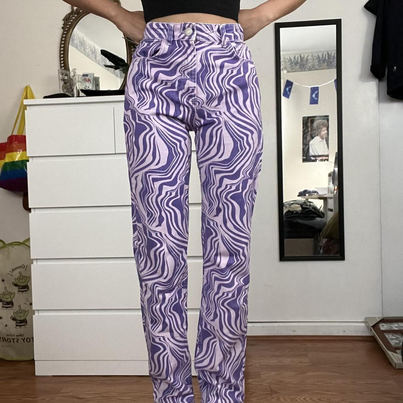 Zara Women's Purple Trousers Depop