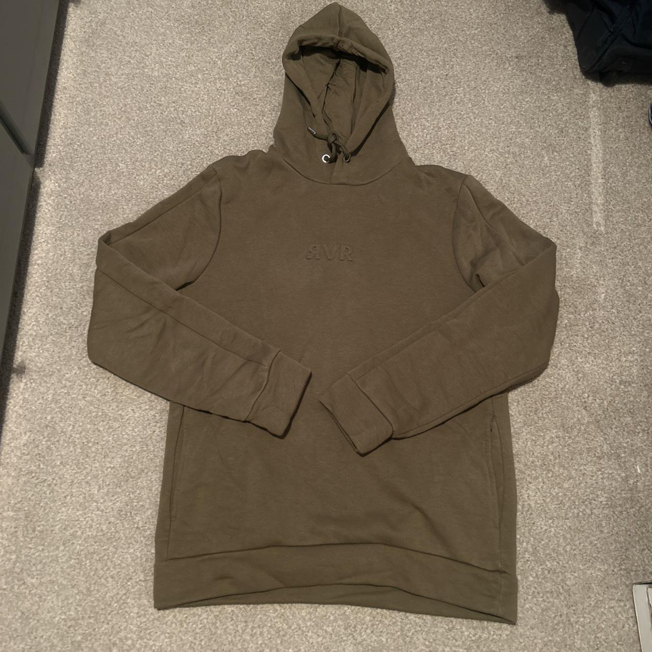 River island green online hoodie