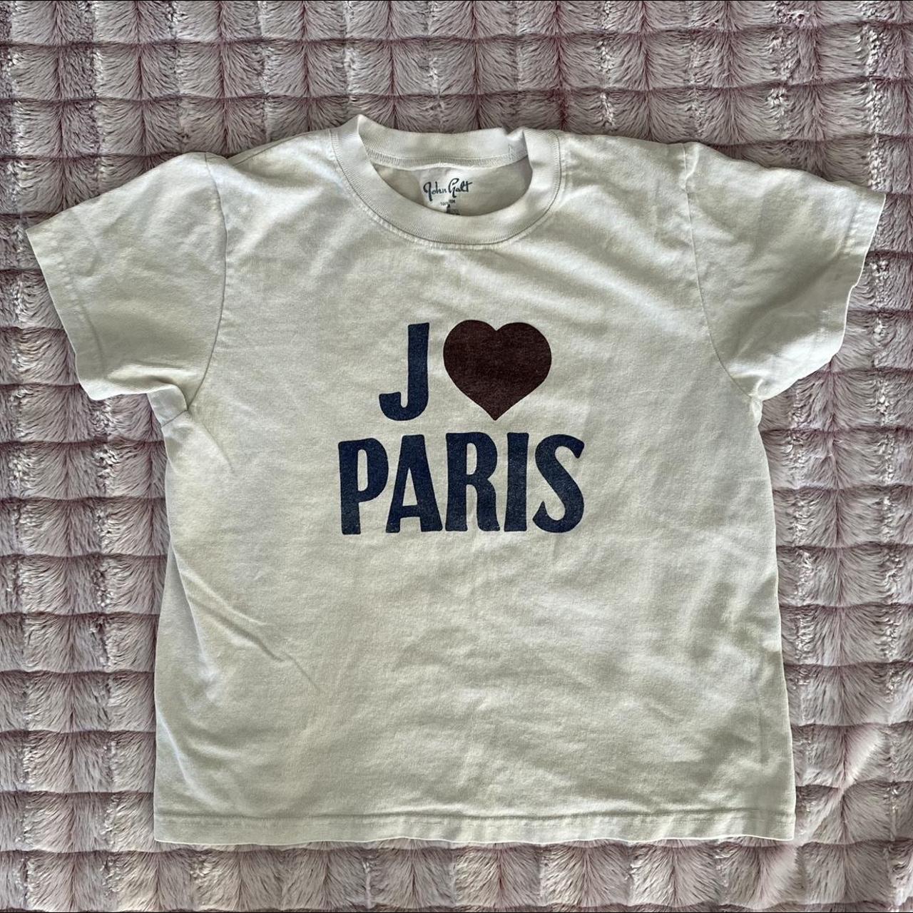 Brandy Melville Paris baby tee free shipping Depop