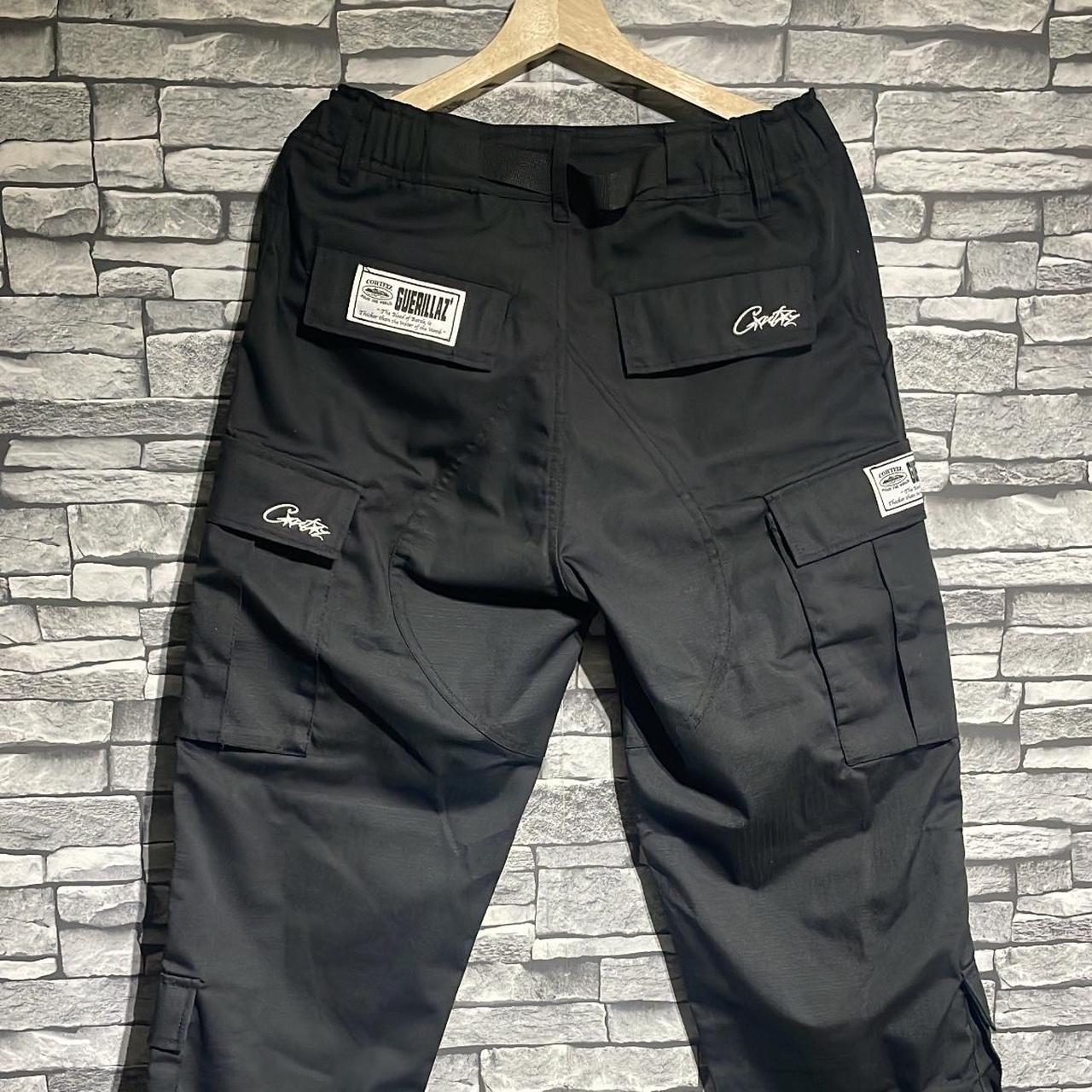 corteiz white label alcatraz cargo bottoms size M | Depop