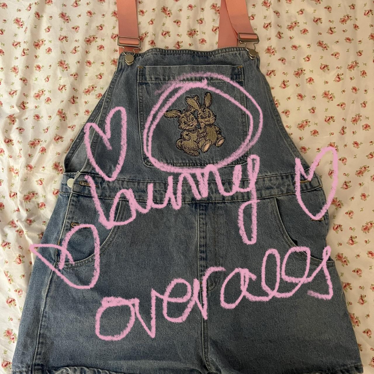 the cutest bunny overalls 🩷 i honestly love these... Depop