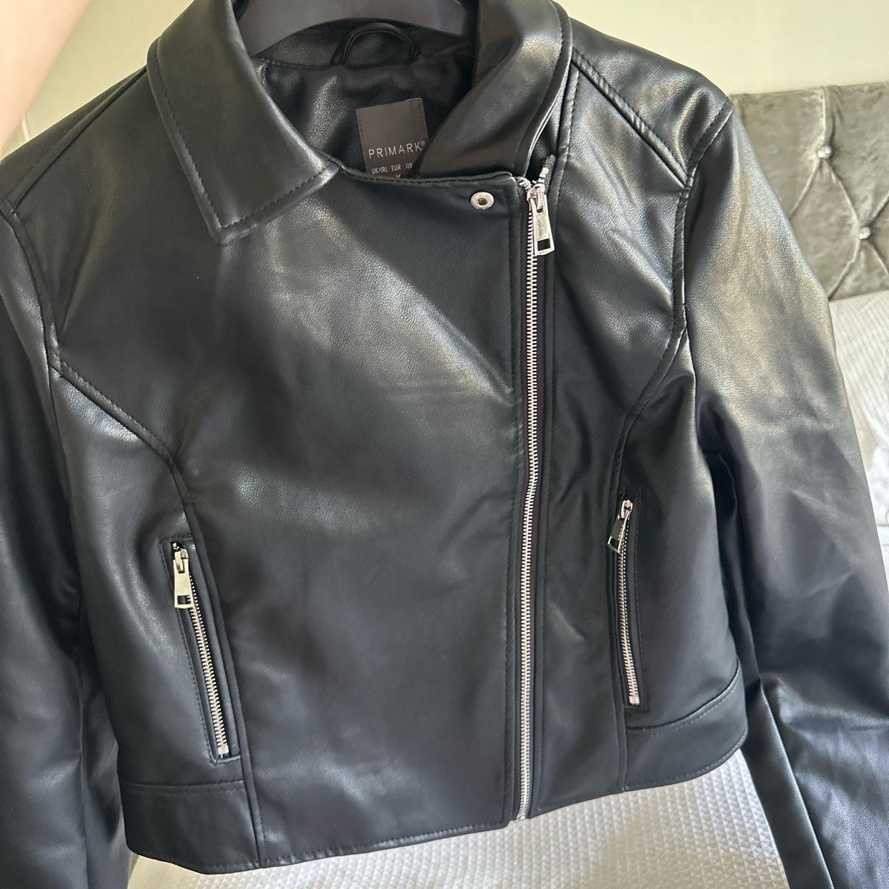 Primark black leather jacket Brand new, Never worn... - Depop