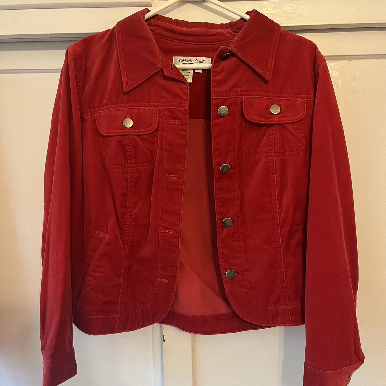 Bright Red Button Up Jacket🍎 Perfect for Autumn!!... Depop