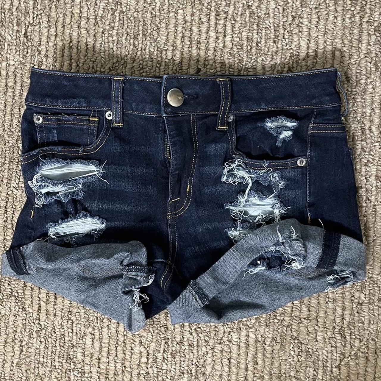 ripped jean shorts american eagle