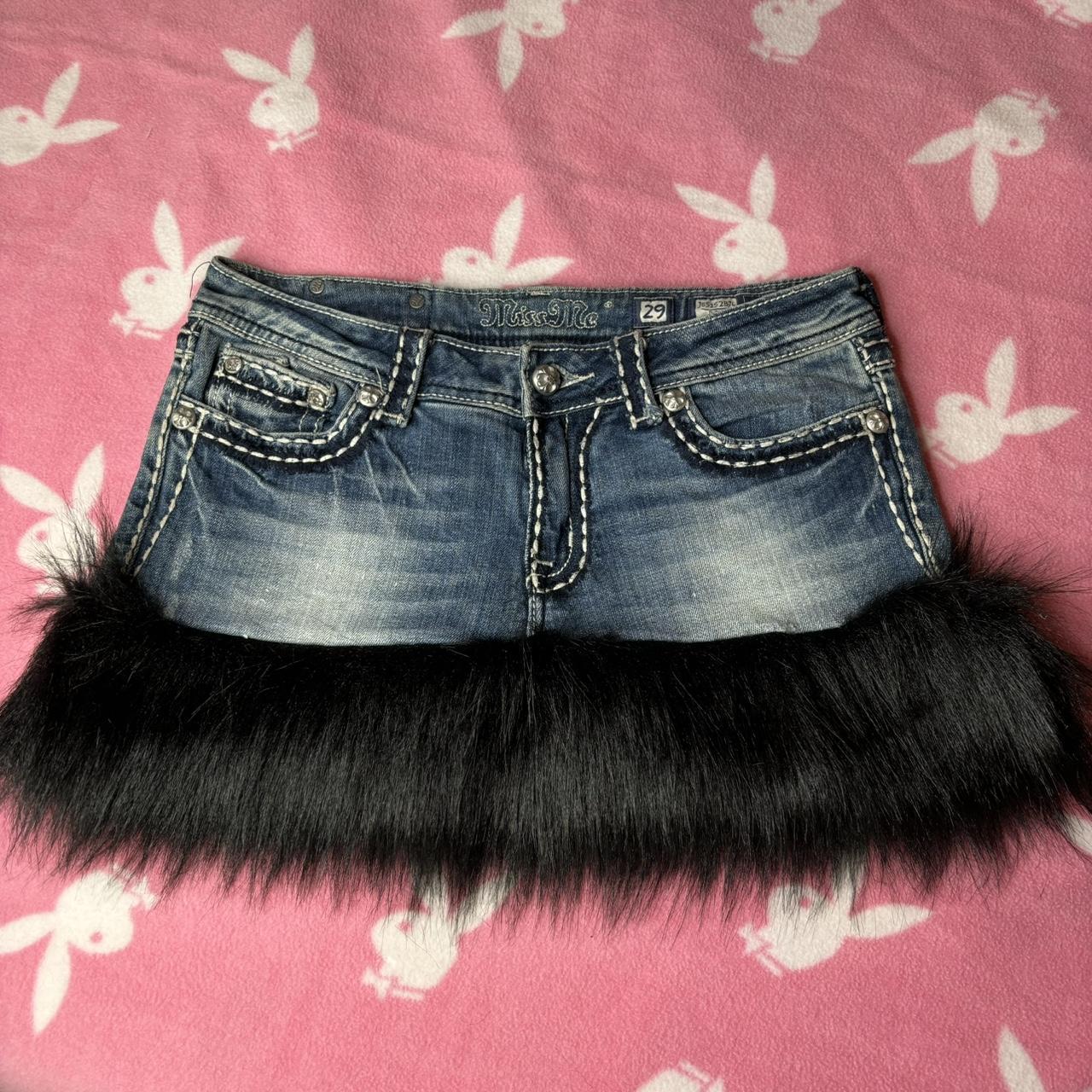 and mary Fur pocket denim skirt M Mary-Kate and Ashley Girls