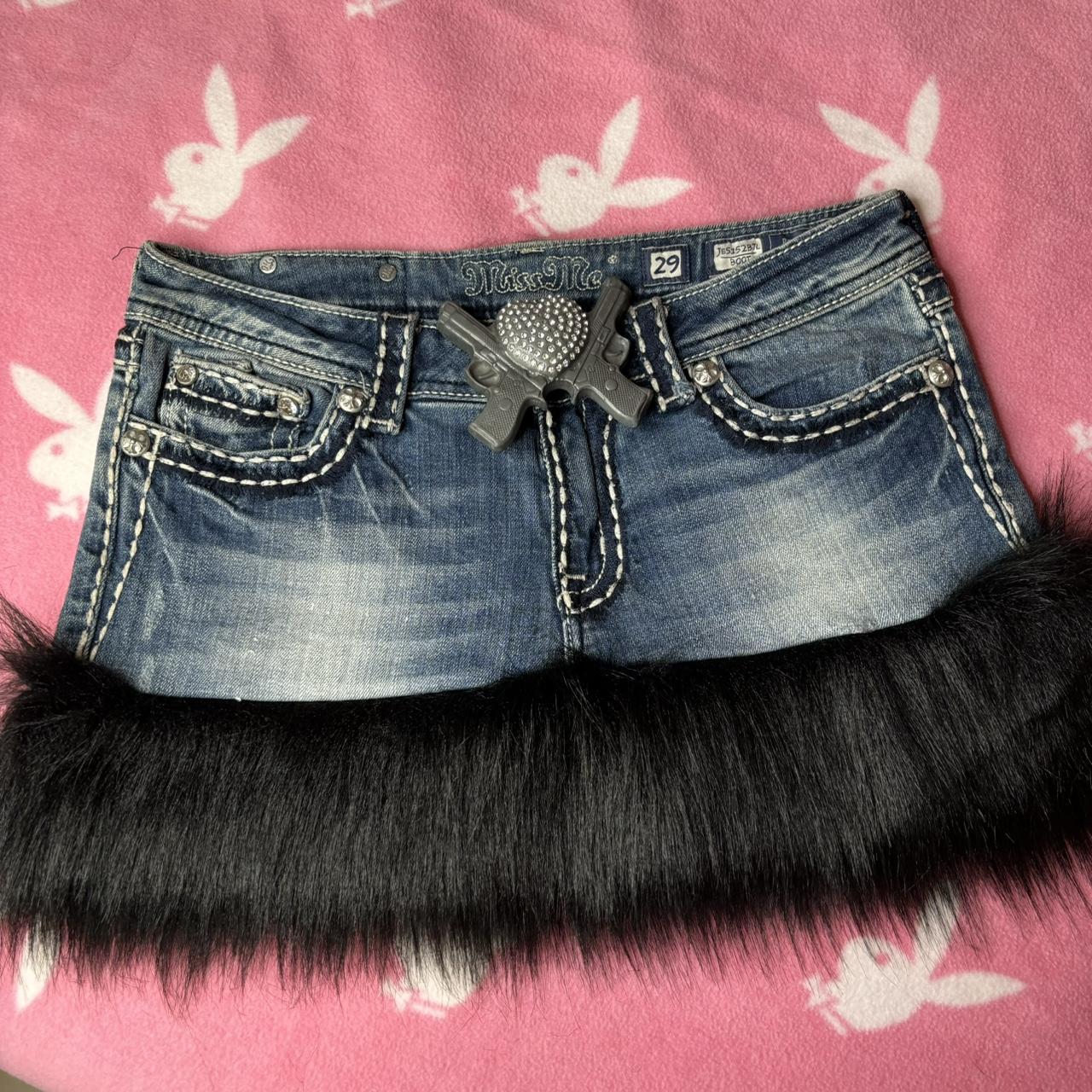 スカート and mary Fur pocket denim skirt M andmary Fur pocket denim skirt