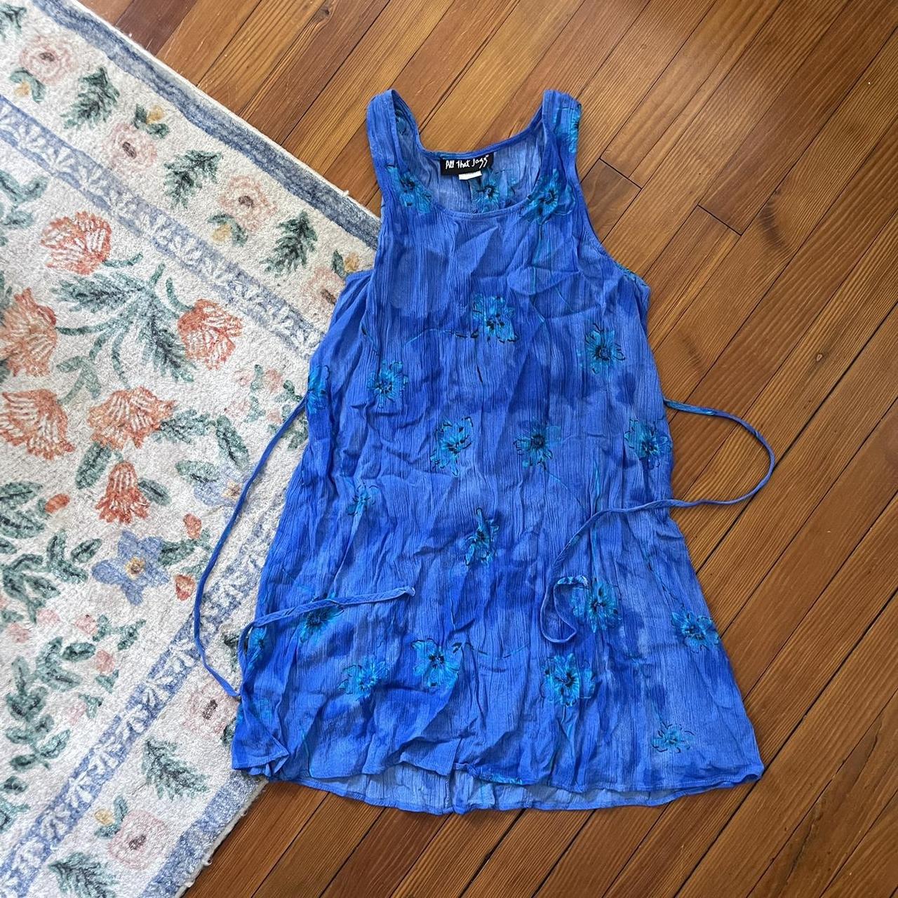 all that jazz floral dress beautiful blue... Depop