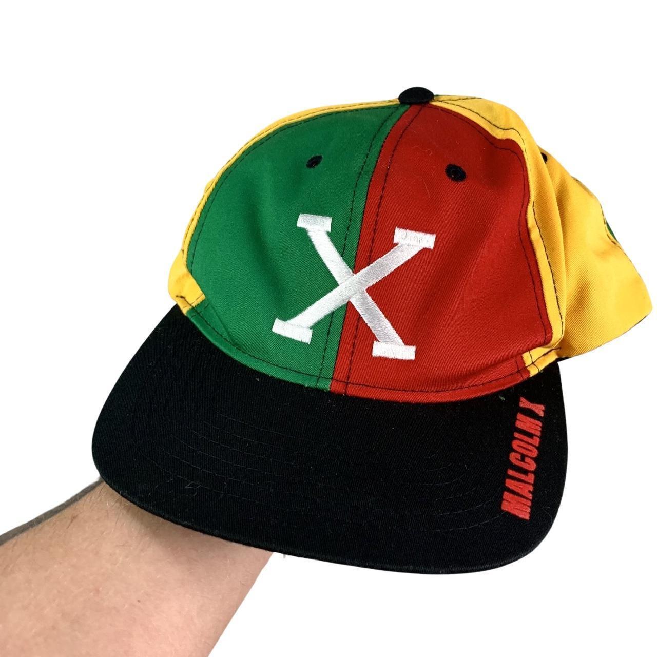 Vintage 90s Embroidered Malcom X Hat Insane color... - Depop