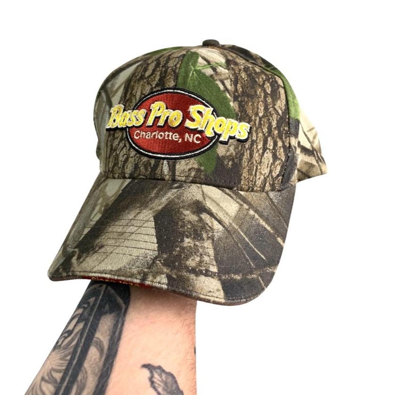 Vintage 90s Bass Pro Shops Camo Hat Embroidered... - Depop