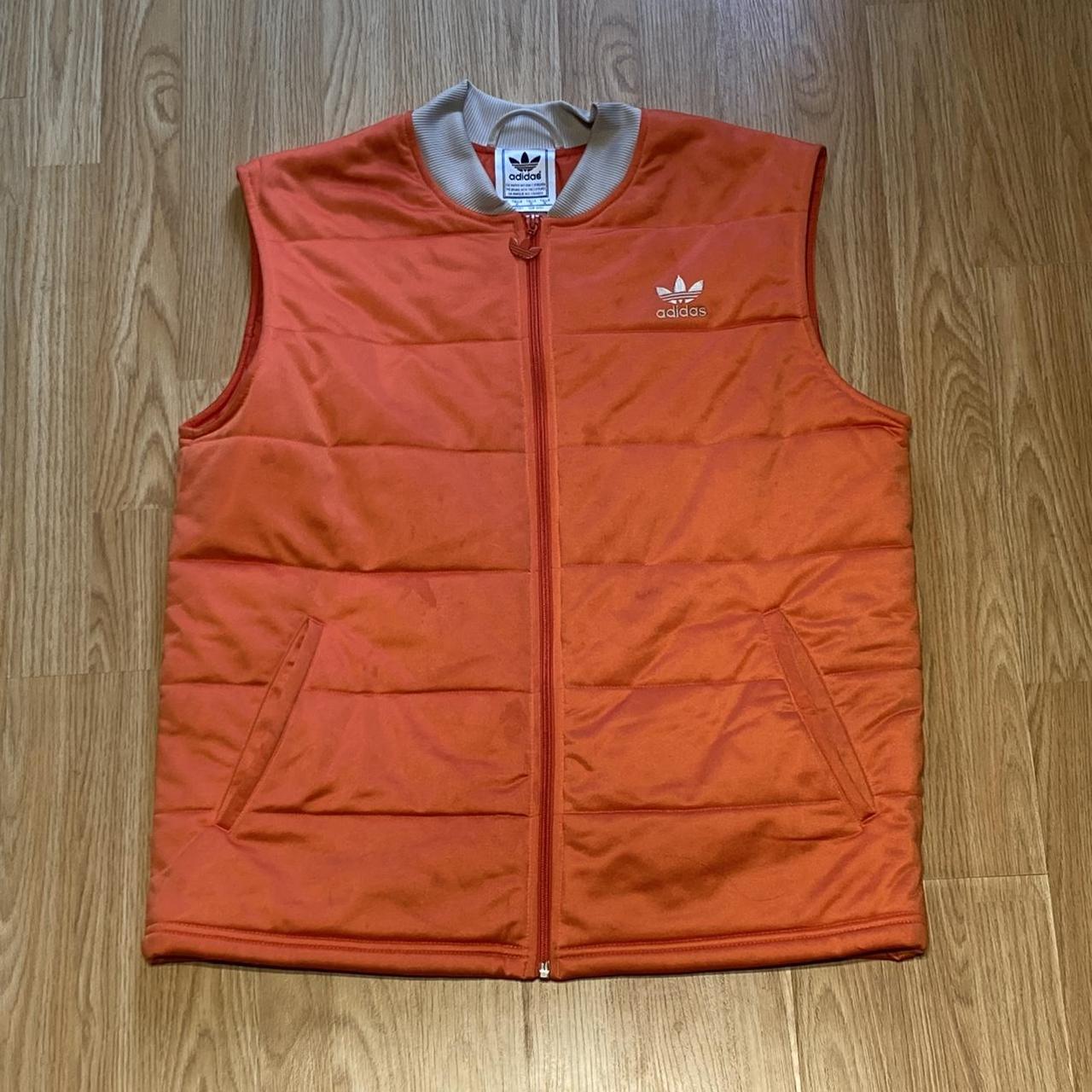 Vintage Adidas puffer vest windbreaker vest neon