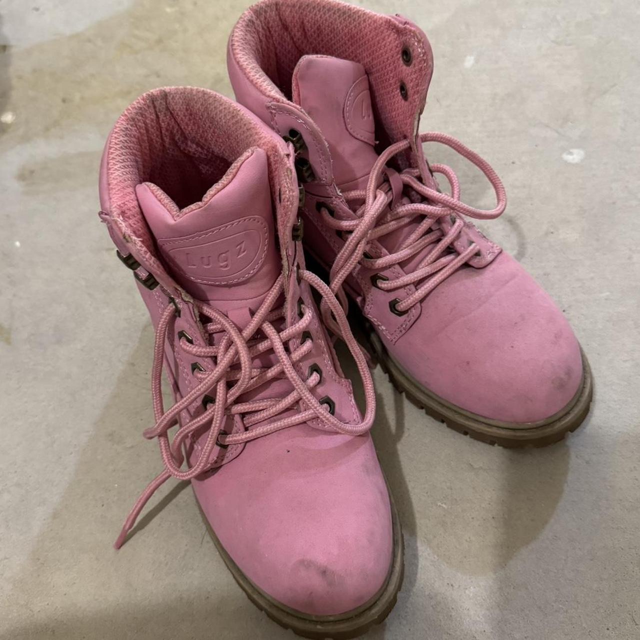 Pink work boots best sale