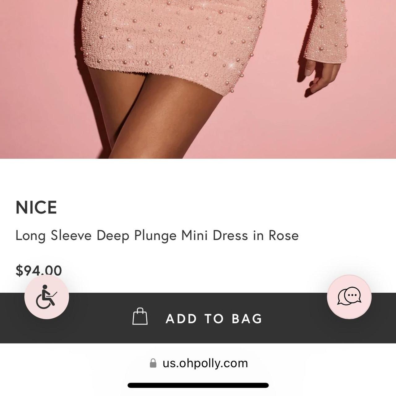 Nice Oh Polly Mini dress in rose. I wore this for my... - Depop