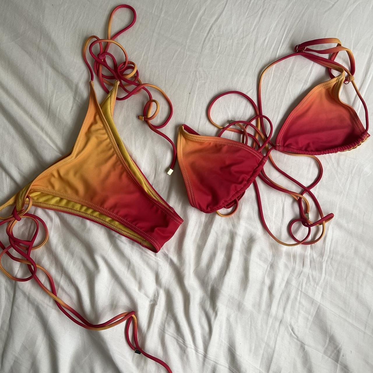 asos south beach bikini set (only worn twice) top -... - Depop