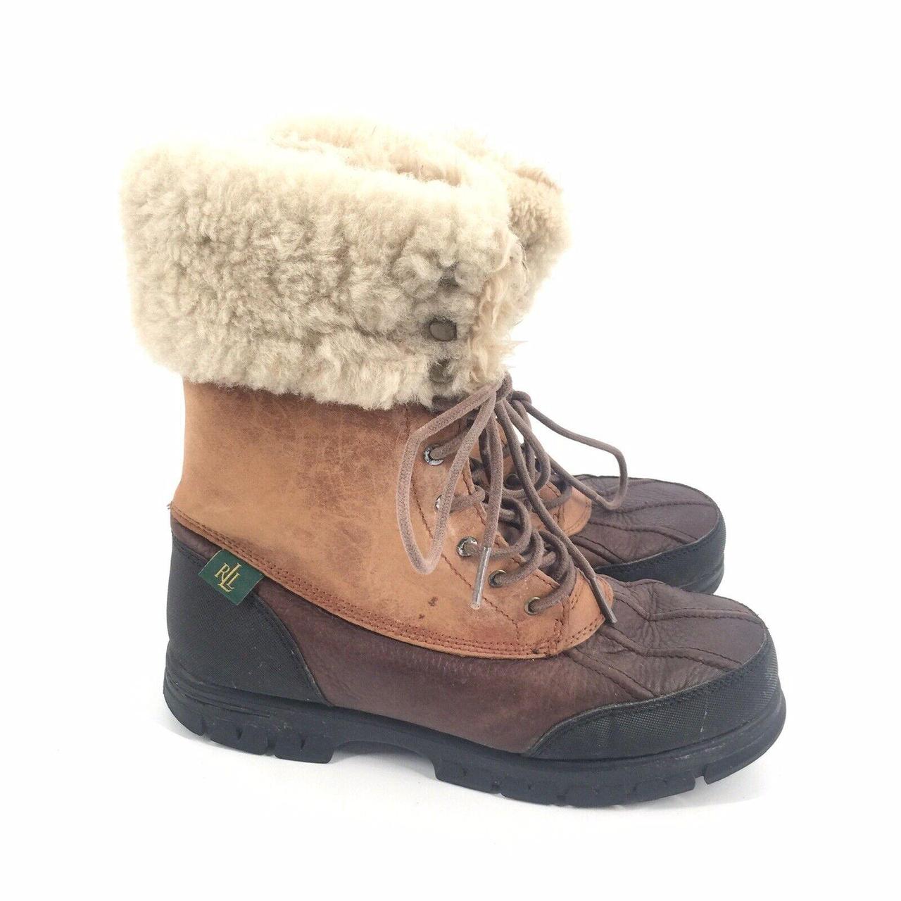 Ralph Lauren Quinta Leather Shearling Lined Duck. Depop