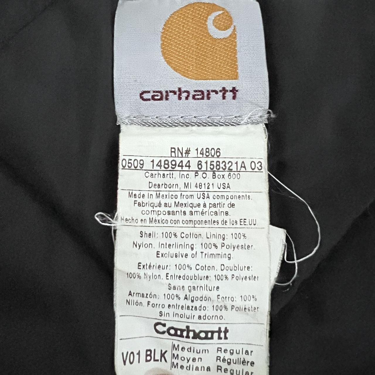 CARHARTT VEST 09’ Charcoal black canvas lined work... - Depop