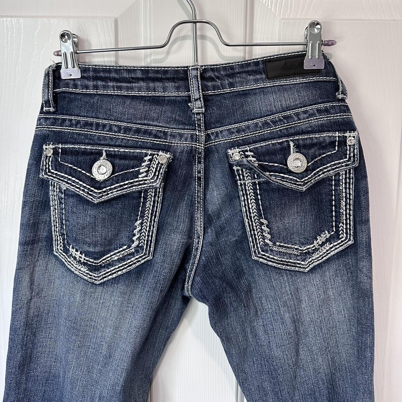 Low rise / low waisted jeans, bootcut leg. no size... - Depop