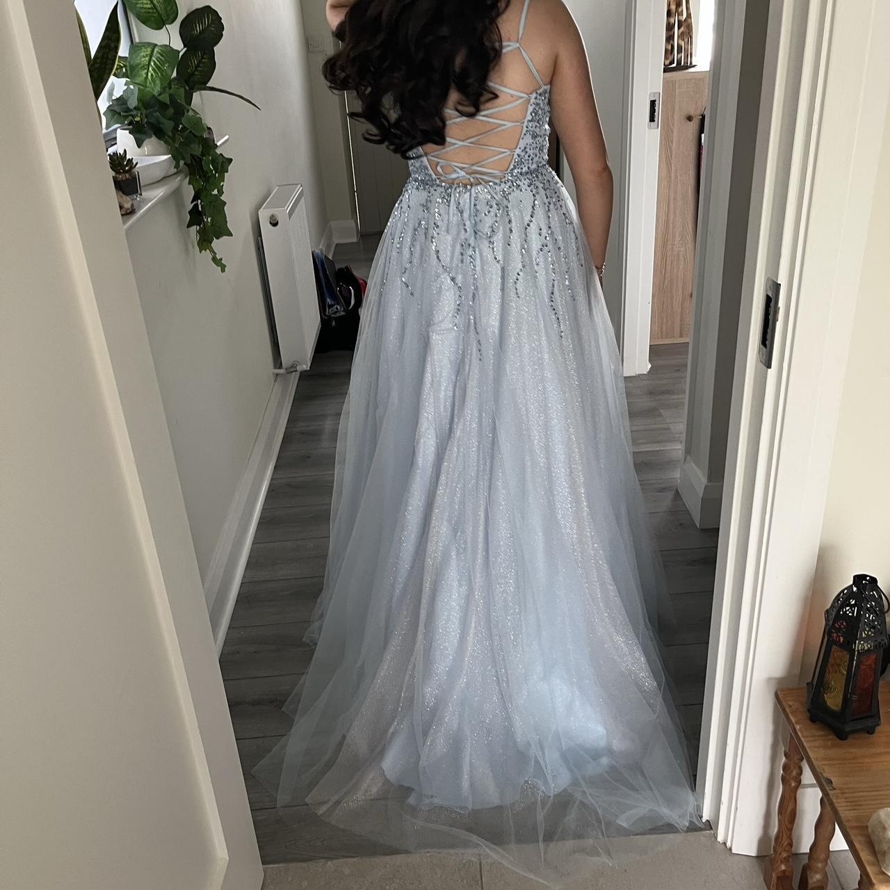 Debs dress. Selling my stunning baby blue debs... Depop
