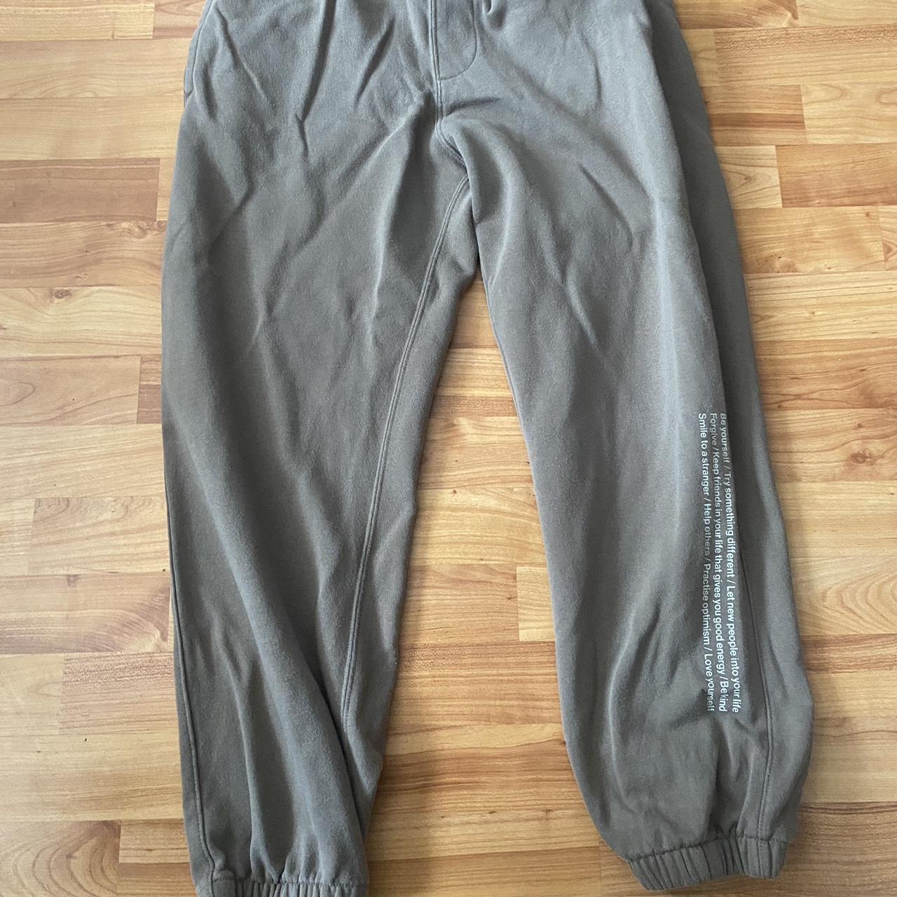 greenish brown h m minimalistic sweat pants with