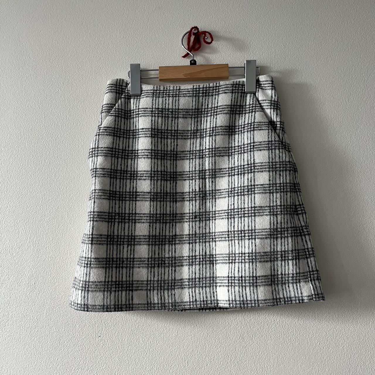 Gingham black and white shirt Size:6 Please... - Depop