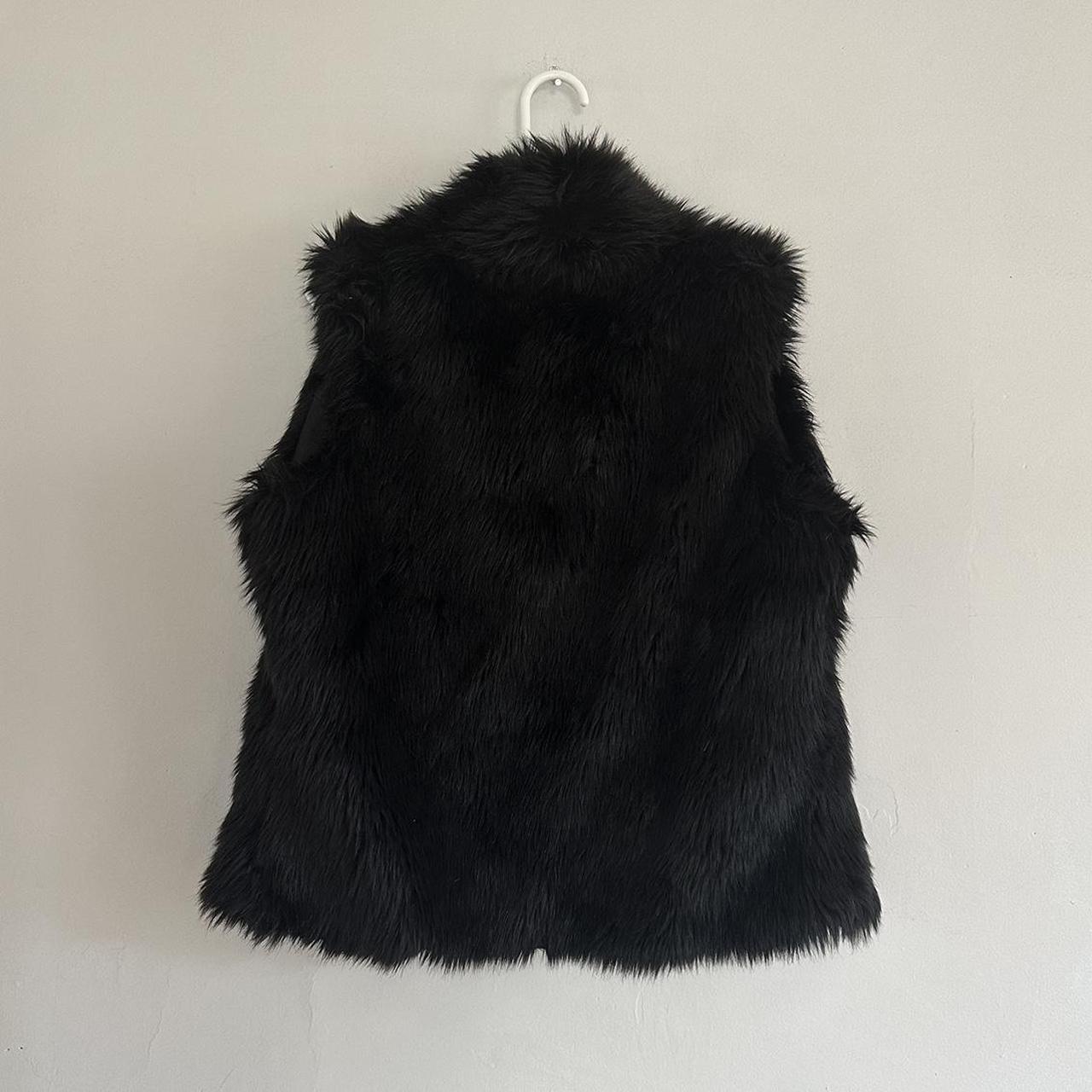 Clothing Black Faux Fur Oasis Black Fur Gilet YOURS Curve Black