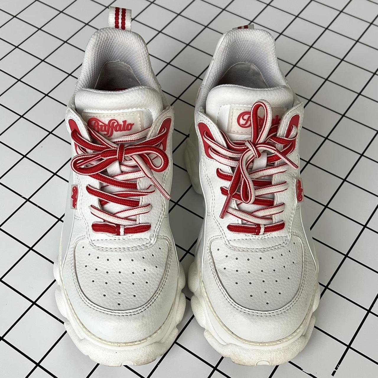 Buffalo London Women's Red and White Trainers