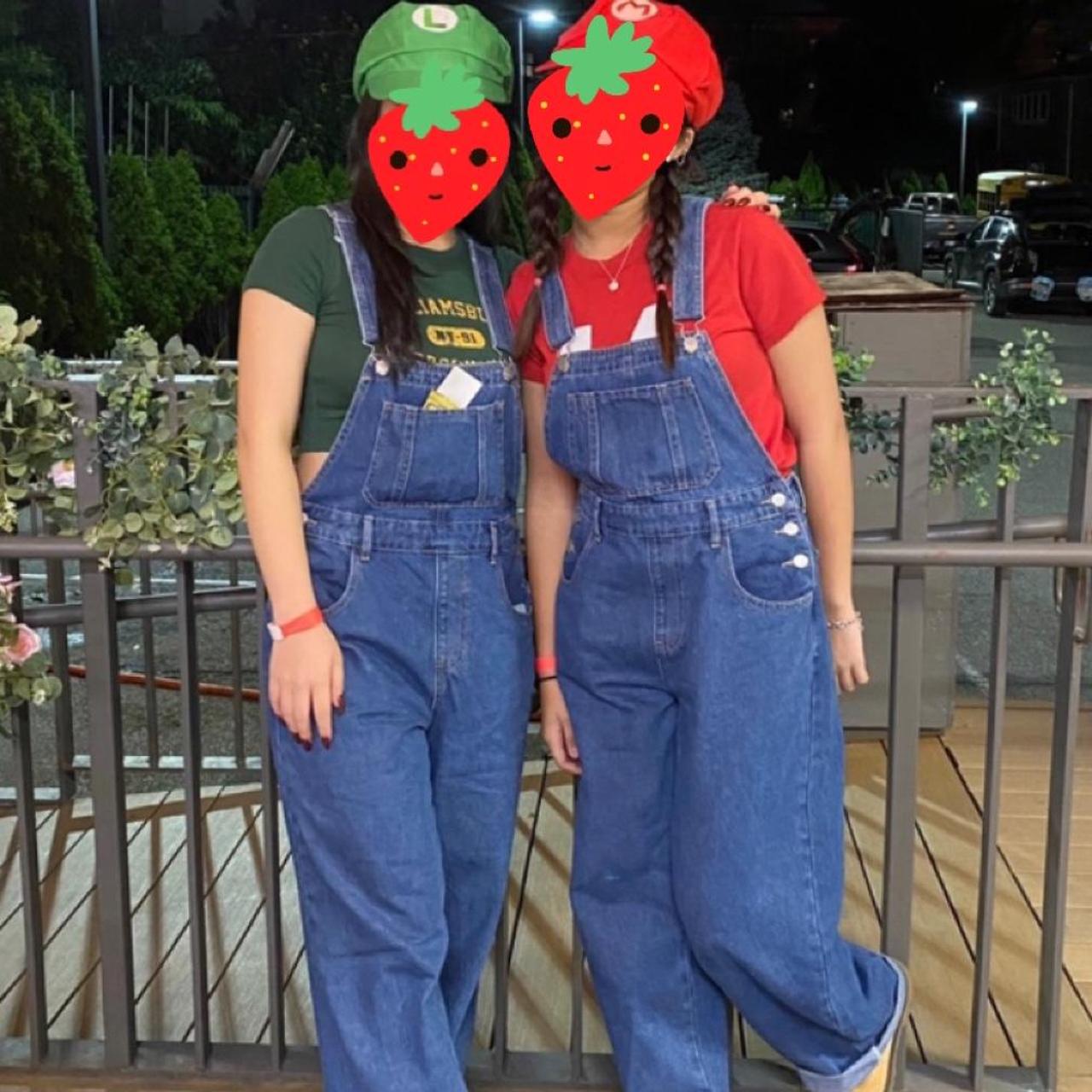 Luigi costume (size medium), Shein overalls