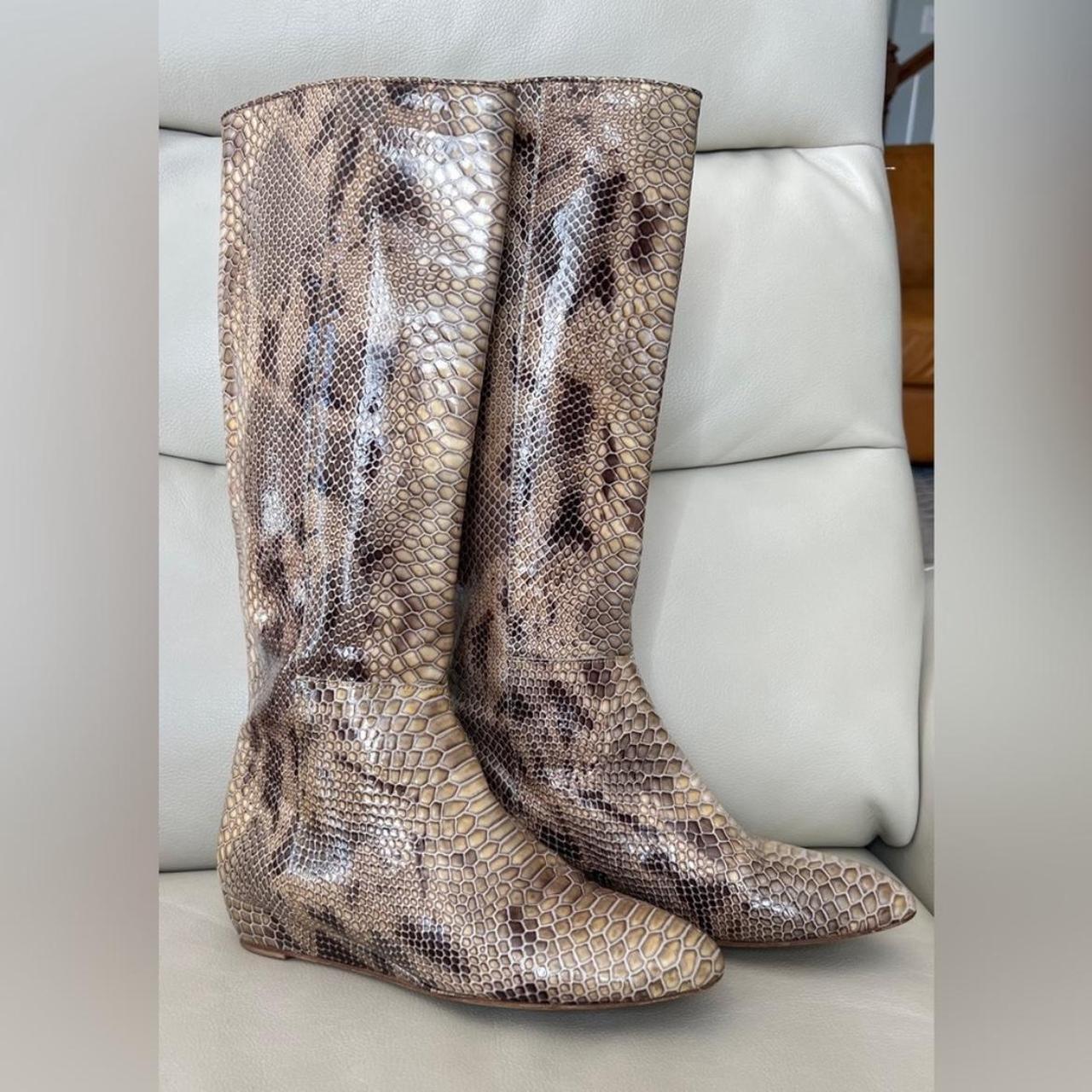 Loeffler randall hot sale snake boot