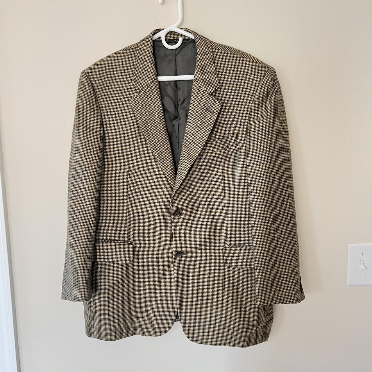 Jack Victor Loro Piana Mens Brown Houndstooth 100%... - Depop