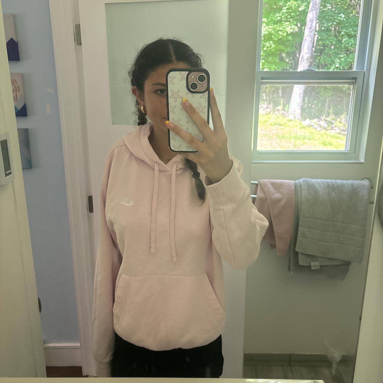 nike hoodie light pink