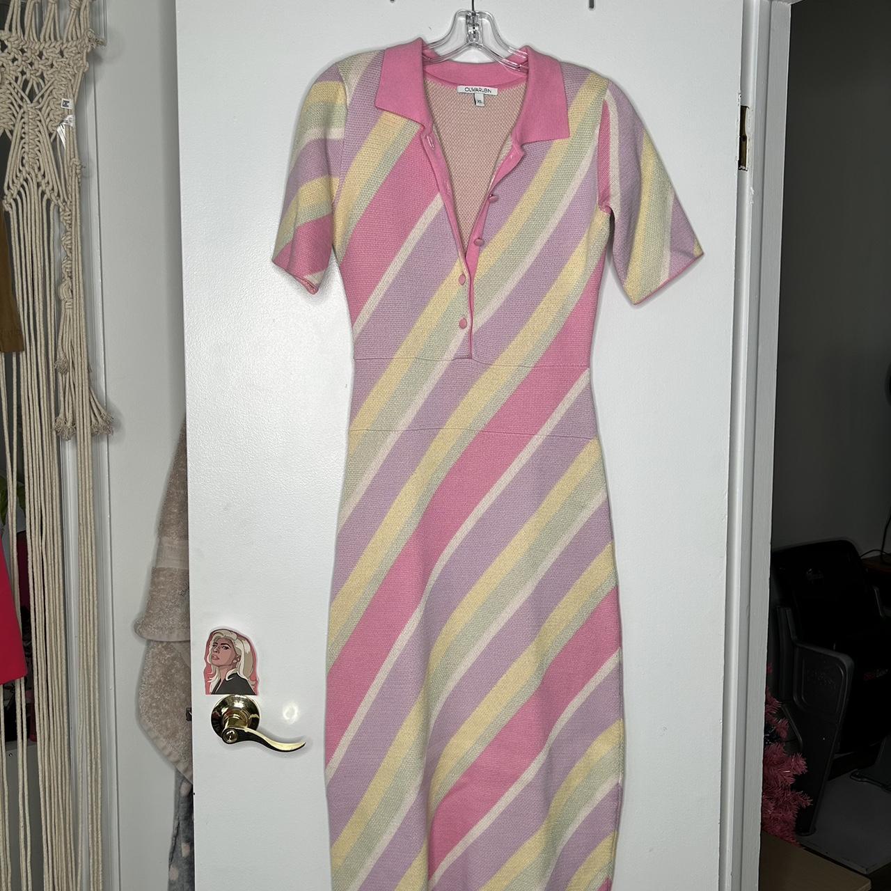 Beth Purple Pointelle Knit Mini Dress – Olivia Rubin