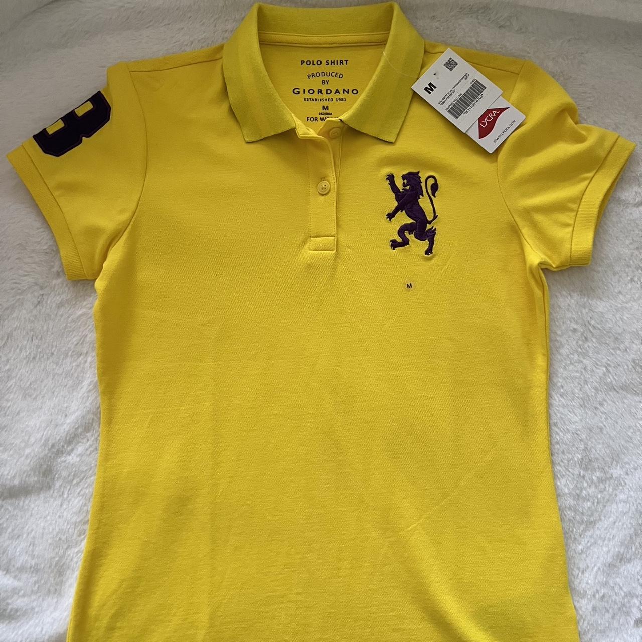 Giordano Yellow Polo Top Women’s Brand new with tags... - Depop