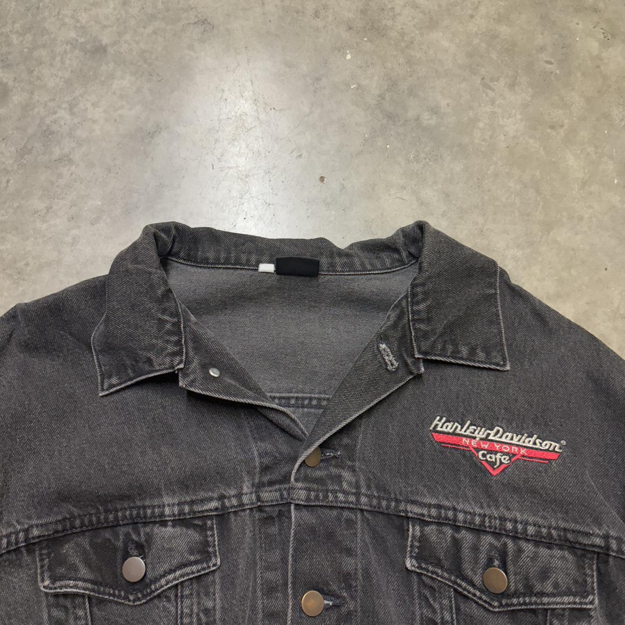 Harley Davidson Men's Black and Red Jacket | Depop