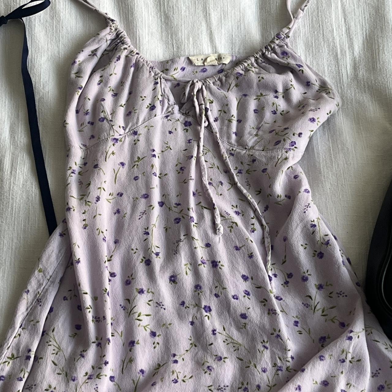 floral pacsun dress in the prettiest purple... - Depop